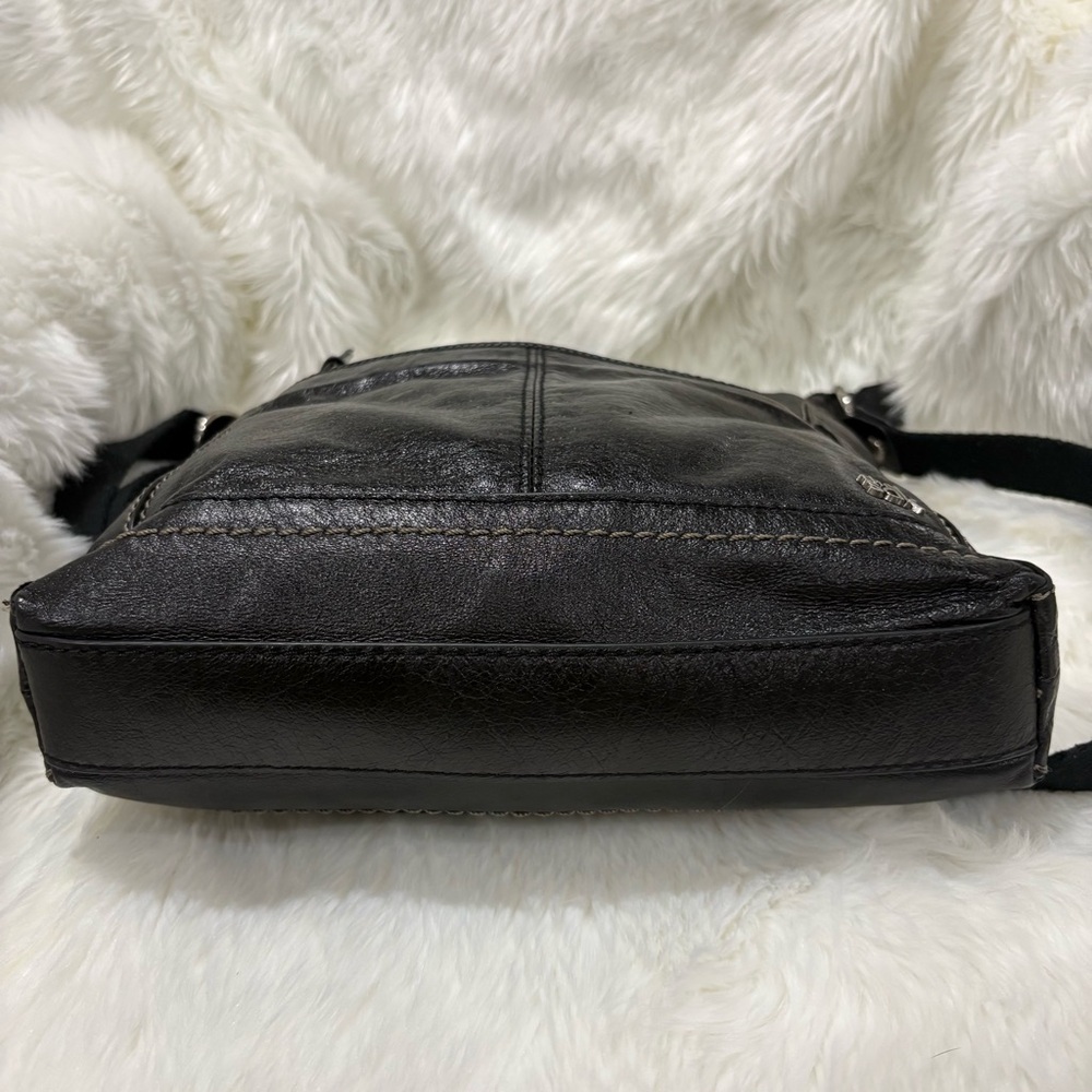 The Sak Black Leather Crossbody with Front Zip Pocket - Picture 6 of 10